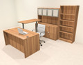 6pcs U Shaped 60"w X 102"d Modern Executive Office Desk, #OT-SUS-UH126