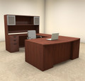 6pc U Shaped Modern Contemporary Executive Office Desk Set, #OF-CON-U62