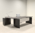 2pc Modern Contemporary L Shaped Executive Office Desk Set, #MT-MED-O6