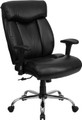 Big & Tall 350 lb. Capacity Big & Tall Black Leather Office Chair with Arms , #FF-0299-14