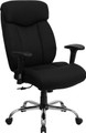 Big & Tall 350 lb. Capacity Big & Tall Black Fabric Office Chair with Arms , #FF-0301-14