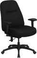 Big & Tall 400 lb. Capacity High Back Big & Tall Black Fabric Office Chair with Height Adjustable Arms and Extra WIDE Seat , #FF-0306-14