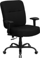 Big & Tall 400 lb. Capacity Big & Tall Black Fabric Office Chair with Arms and Extra WIDE Seat , #FF-0295-14