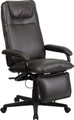 High Back Brown Leather Executive Reclining Office Chair , #FF-0228-14