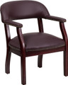 Burgundy Leather Conference Chair , #FF-0456-14