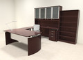 6pc Modern Contemporary U Shape Executive Office Desk Set, #RO-NAP-U15