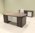 4pc Modern Contemporary Executive Office Desk Set, #MT-STE-D5