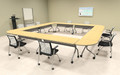 8pcs Square Shape Training / Conference Table Set, #MT-SYN-LT15