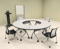 4pcs Round Shape Training / Conference Table Set, #MT-SYN-LT2