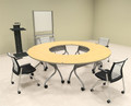 4pcs Round Shape Training / Conference Table Set, #MT-SYN-LT3