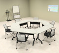 6pcs Hexagon Shape Training / Conference Table Set, #MT-SYN-LT43