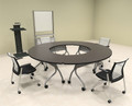 4pcs Round Shape Training / Conference Table Set, #MT-SYN-LT5