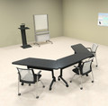 3pcs U Shape Training / Conference Table Set, #MT-SYN-LT54