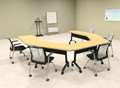 5pcs U Shape Training / Conference Table Set, #MT-SYN-LT57