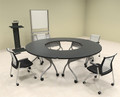 4pcs Round Shape Training / Conference Table Set, #MT-SYN-LT6