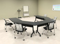 5pcs U Shape Training / Conference Table Set, #MT-SYN-LT60