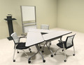 3pcs Triangle Shape Training / Conference Table Set, #MT-SYN-LT8