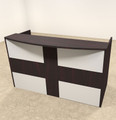 2pc Rectangular Modern Acrylic Panel Office Reception Desk, #OT-SUL-R15