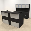 5pc U Shaped Modern Acrylic Panel Office Reception Desk, #OT-SUL-R20