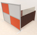 One Person Workstation w/Acrylic Aluminum Privacy Panel, #OT-SUL-HPO74