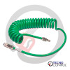 MANGUERA VERDE EN ESPIRAL 1/4" C/CONE