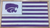 Kansas State Power Cat Flag with White & Purple Stripes