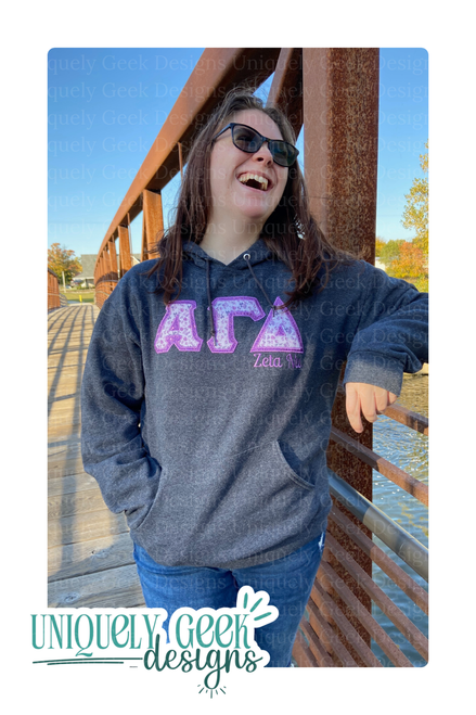 Custom Greek Letters - ¼ Zip Sweatshirt **READ DESCRIPTION**