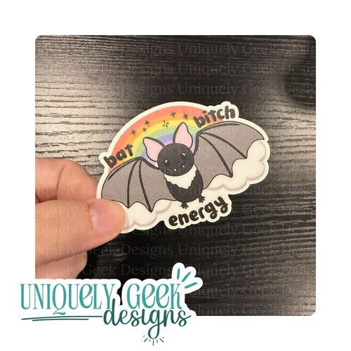 Bat Bitch Energy Sticker