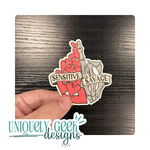 Sensitive/Savage Vinyl Sticker