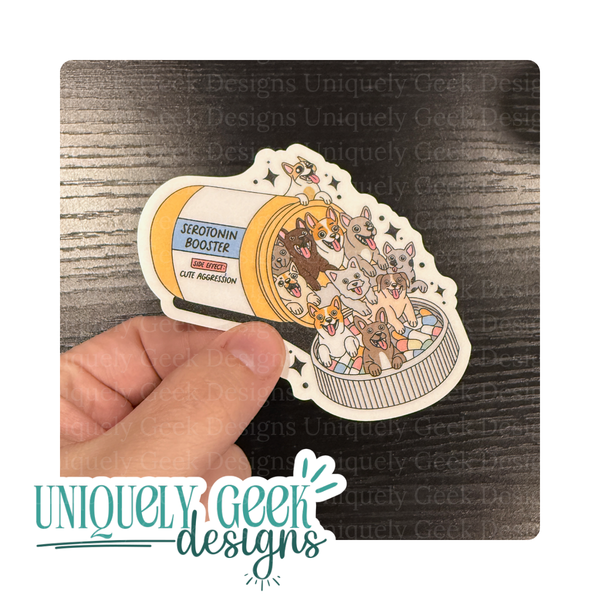 Serotonin Booster Dogs Vinyl Sticker