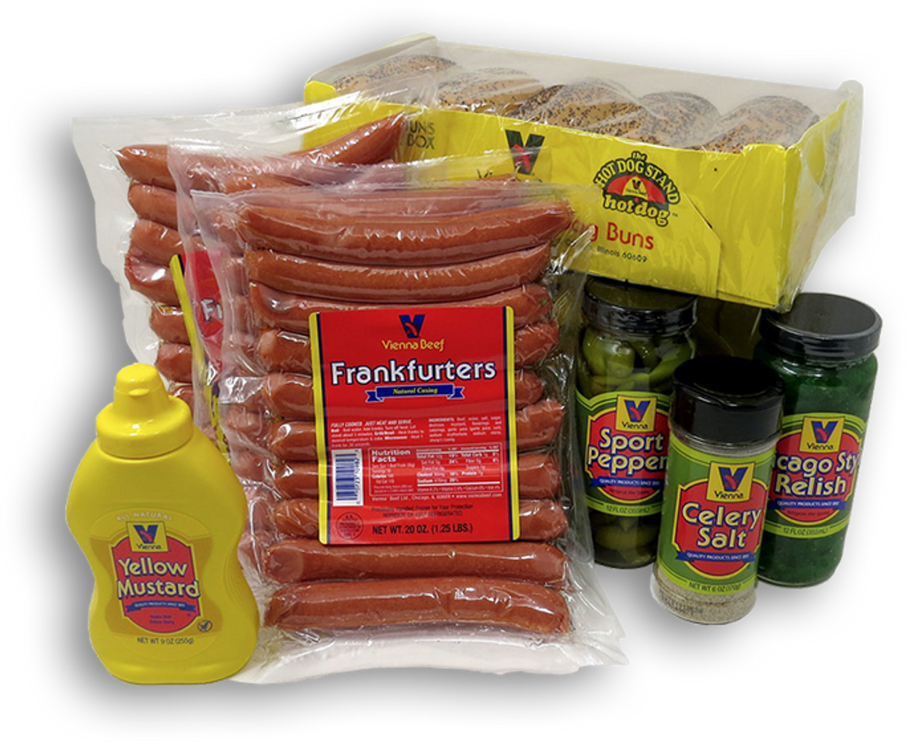 Natural Casing Hot Dog Party Pack - Vienna Beef