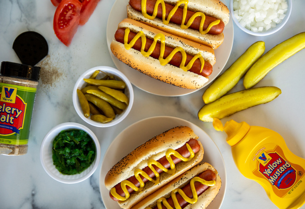 Enjoy a Delicious QMP Beef Vienna Hot Dog - Quality Meat Packers