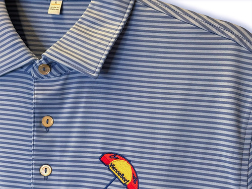 Peter Millar x Vienna Beef Umbrella Blue Stripe