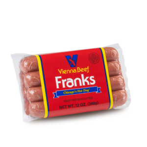 Vienna® Beef Jumbo Skinless Franks 6 5:1 5 lbs. (25 total Franks)