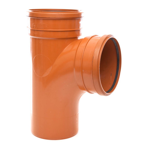 Polypipe U/G Drain, 160mm, Double Socket, Equal Junction, 87 Deg