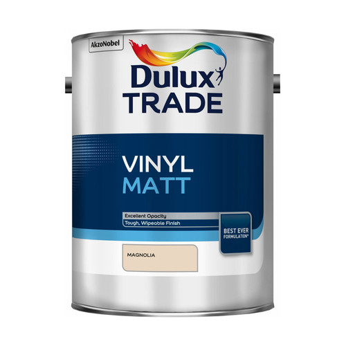 Dulux Trade Vinyl Matt Emulsion, Magnolia, 5l