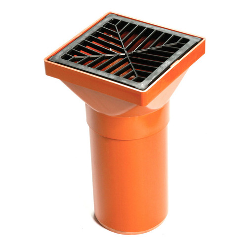 Polypipe U/G Drain, 110mm Square Hopper, Spigot Tail