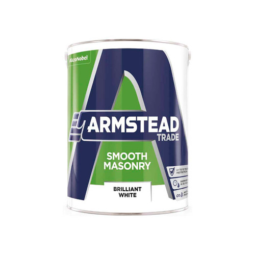 Armstead Trade Masonry Paint Smooth Brilliant White 5l