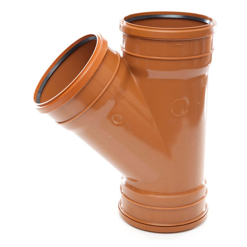 Polypipe U/G Drain, 160mm, Triple Socket, Equal Junction, 45 Degree