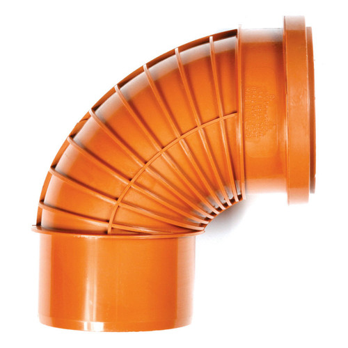 Polypipe Polyrib 160mm Single Socket Bend, 87?