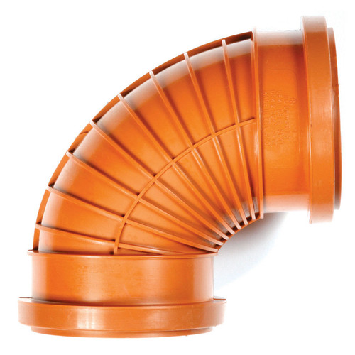 Polypipe Polyrib 110mm Double Socket Bend, 87?