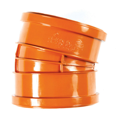 Polypipe Polyrib 110mm Double Socket Bend, 15?