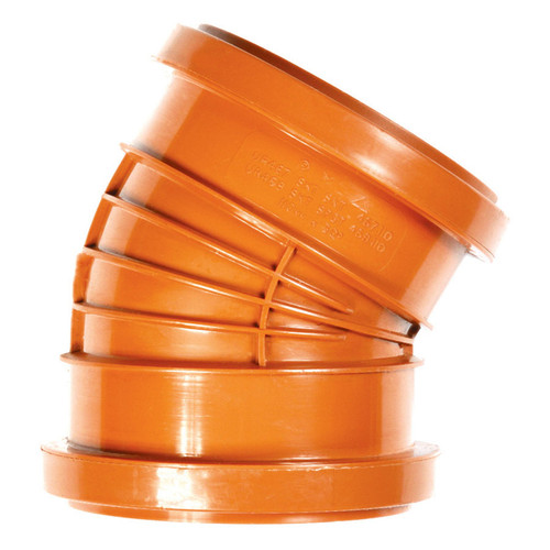 Polypipe Polyrib 160mm Double Socket Bend, 30?