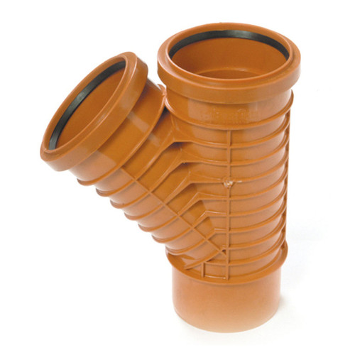 Polypipe Polyrib 110mm Equal Junction, 45?