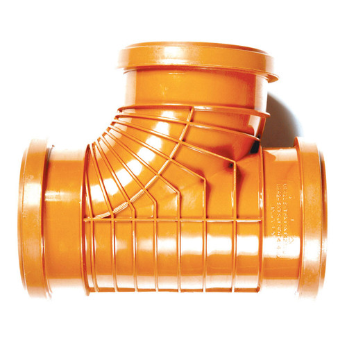 Polypipe Polyrib 110mm Equal Junction, 87? Triple Sock