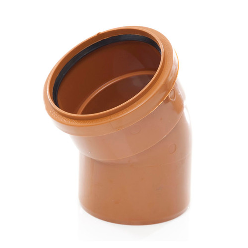 Polypipe U/G Drain, 110mm, Single Socket Bend, 30 Degrees