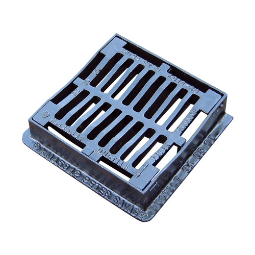 Gully Grate & Frame, 300mm x 300mm x 50mm, Dished & Hinged