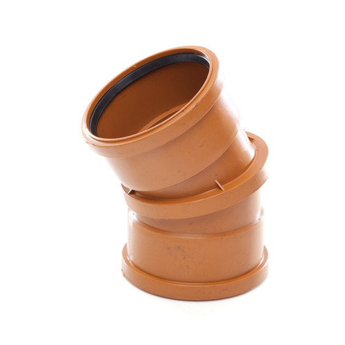 Polypipe U/G Drain, 110mm, Adjustable Double Socket Bend, 0-30?