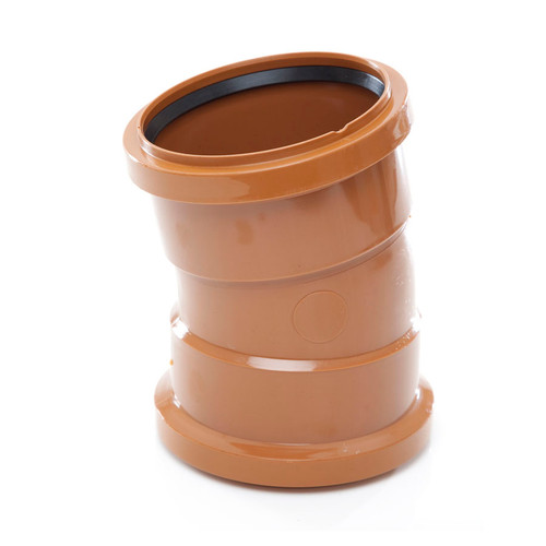 Polypipe U/G Drain, 110mm, Double Socket Bend, 11 Deg