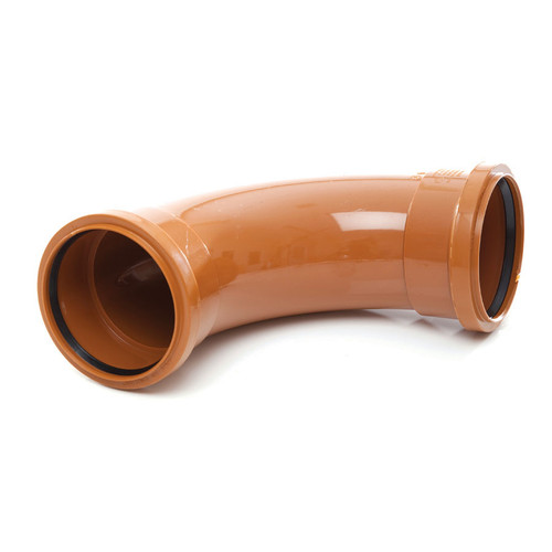 Polypipe U/G Drain, 110mm, Long Radius, Double Socket, Rest Bend, 87 Deg